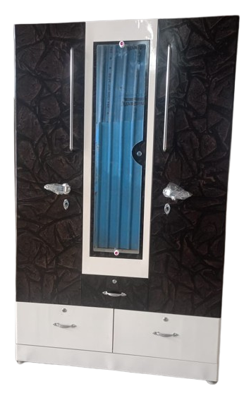 Spacious Three-Door Mild Steel Cupboard